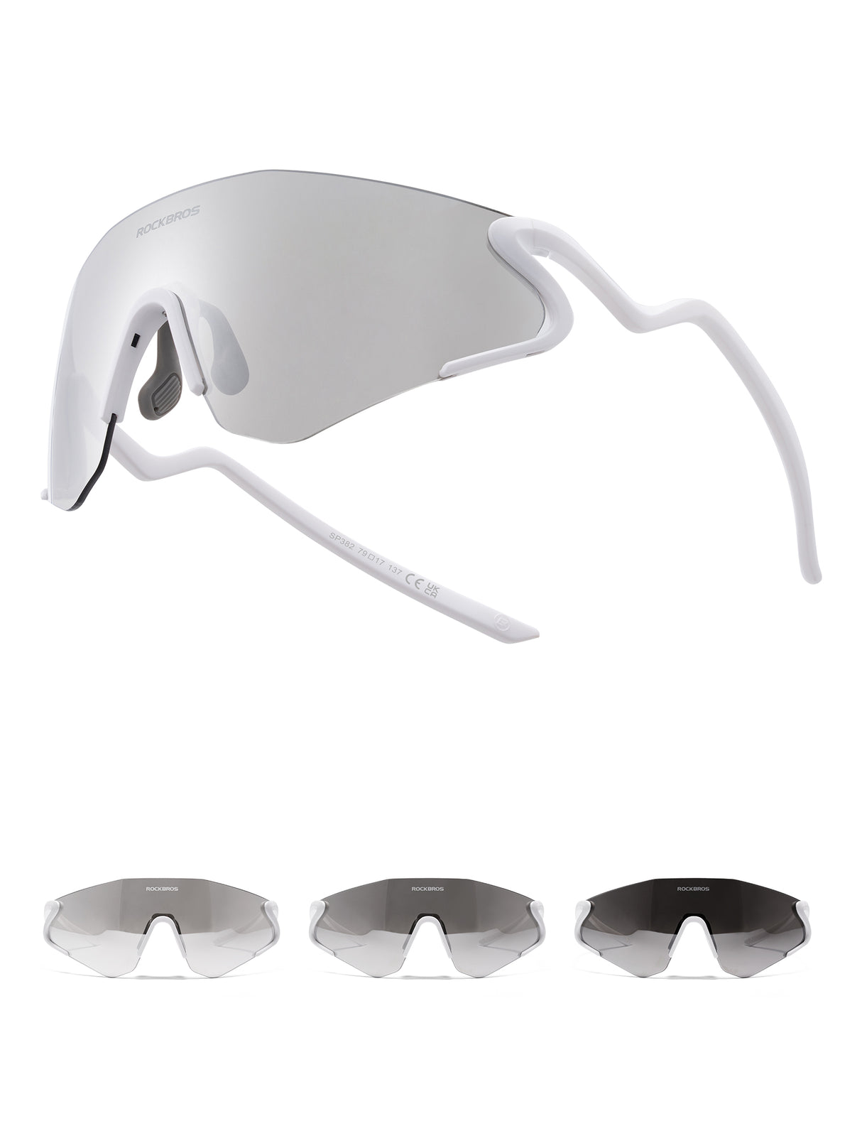 Photochrome Fahrradbrille mit UV400 Schutz