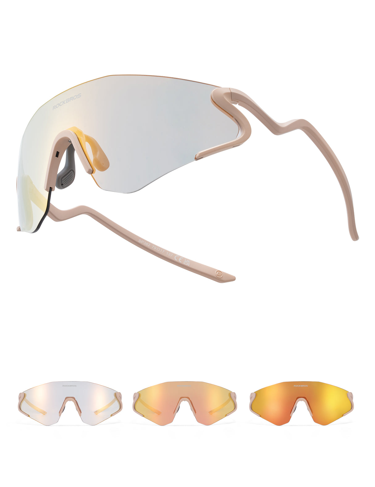 Photochrome Fahrradbrille mit UV400 Schutz