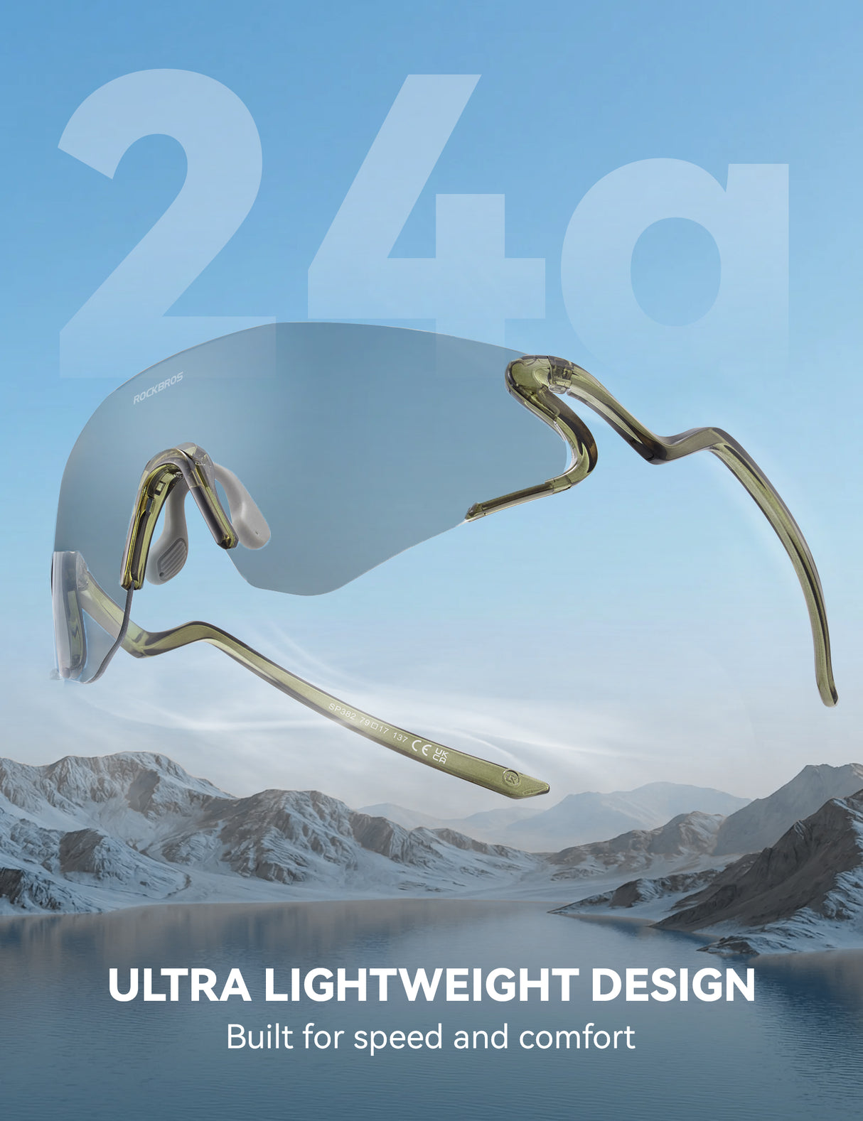Photochrome Fahrradbrille mit UV400 Schutz