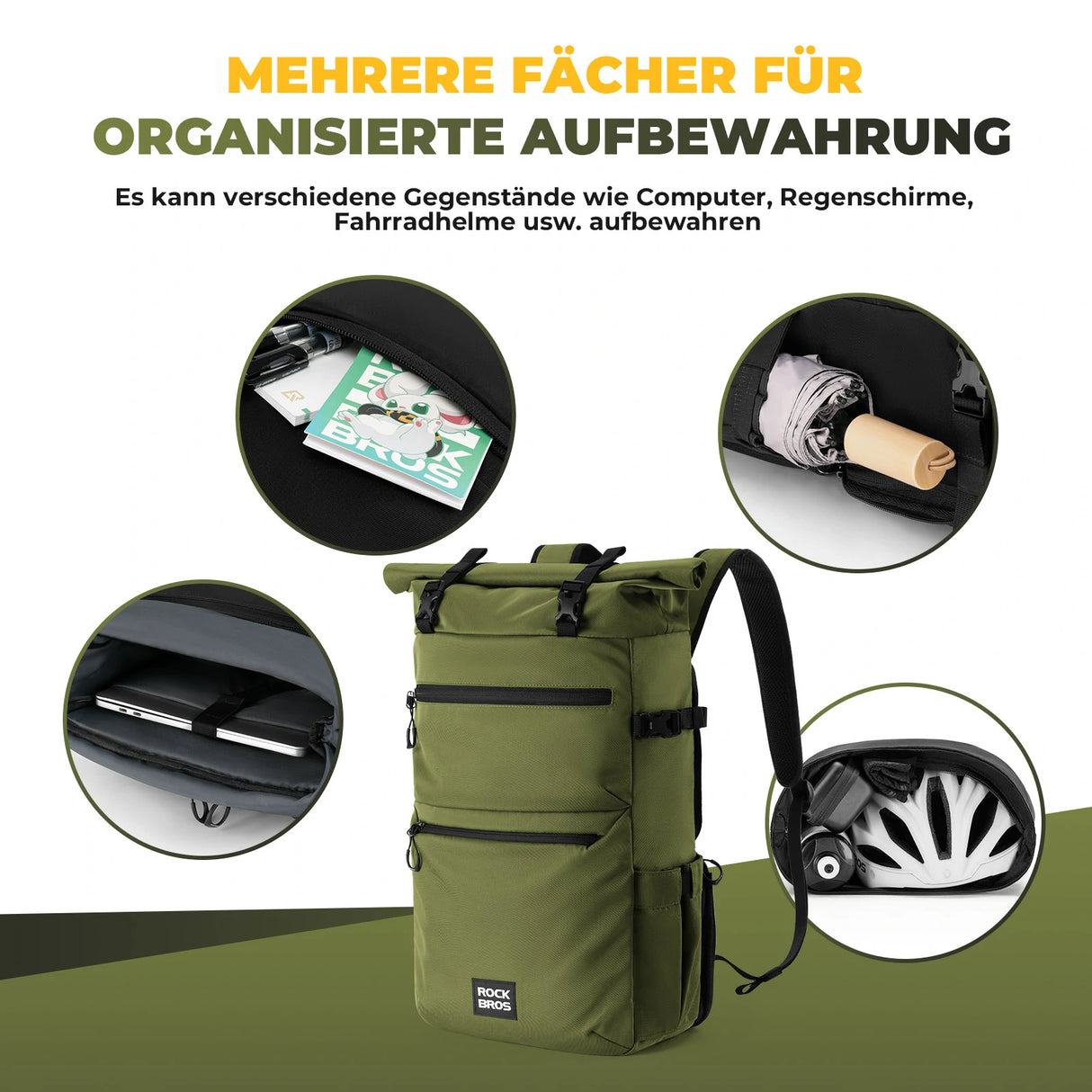 3‑in‑1 Fahrradtasche für Gepäckträger – 11‑16 L Volumen