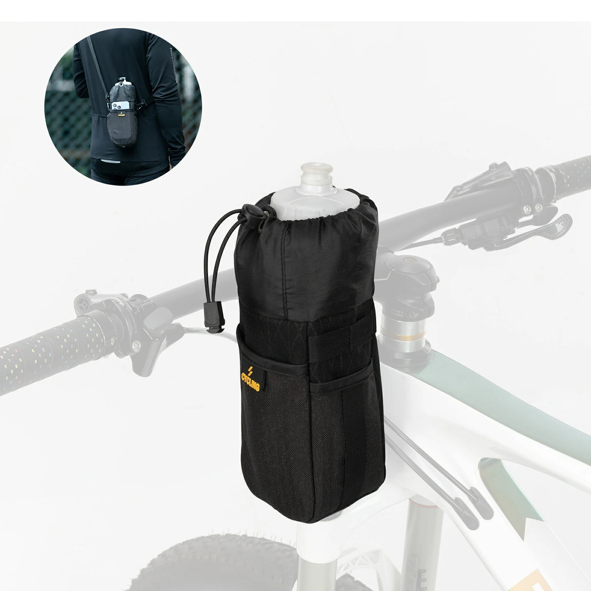 Bikepacking Feedbag – 1 L isoliert, mit Schultergurt