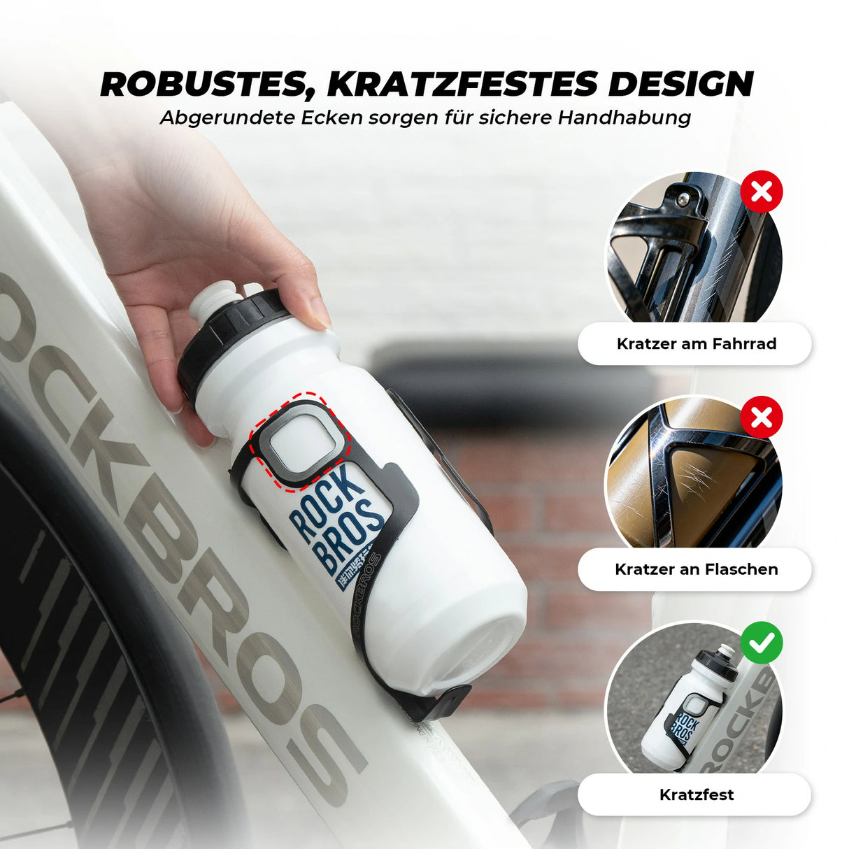 Fahrrad‑Flaschenhalter Aluminium – 27 g, für Trinkflaschen bis 75 mm