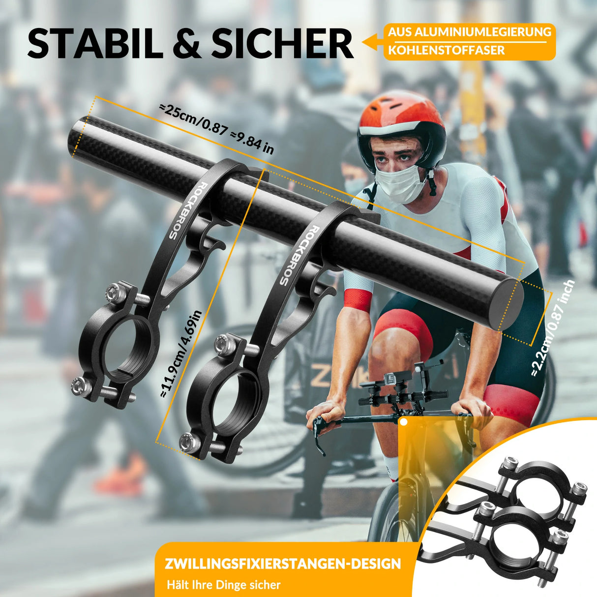 Fahrrad Lenkererweiterung 25 cm – Extender-Halterung für 20‑32 mm Lenkerdurchmesser