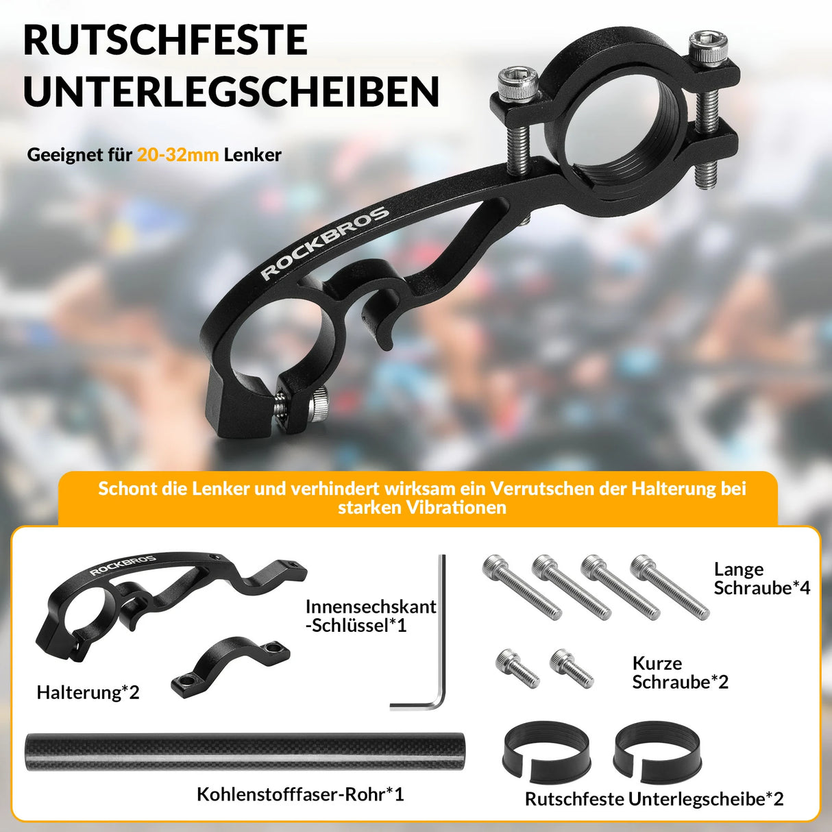 Fahrrad Lenkererweiterung 25 cm – Extender-Halterung für 20‑32 mm Lenkerdurchmesser