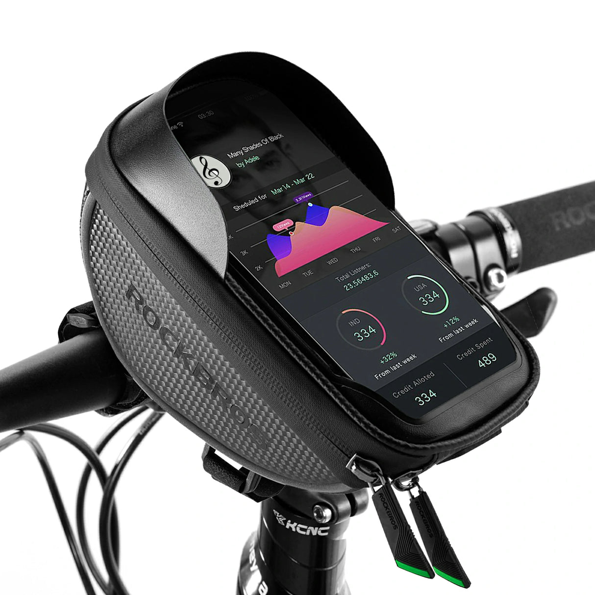 Fahrrad‑Lenkertasche – Wasserdichte Smartphone‑Halterung für bis 6,5 Zoll