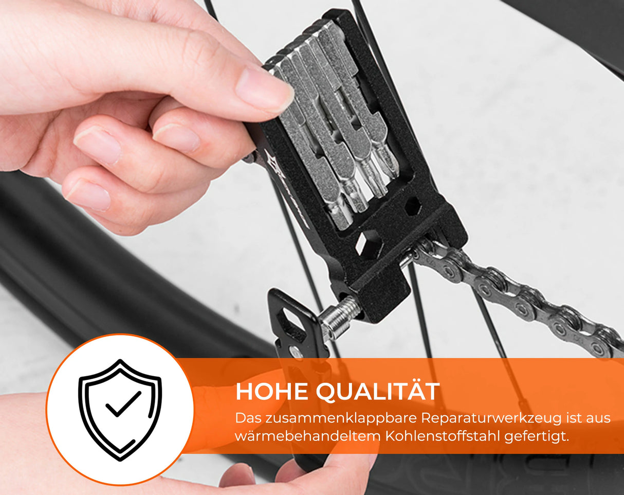 Fahrrad Multifunktionswerkzeug 20-in-1 – Faltbares Reparatur-Set aus Edelstahl
