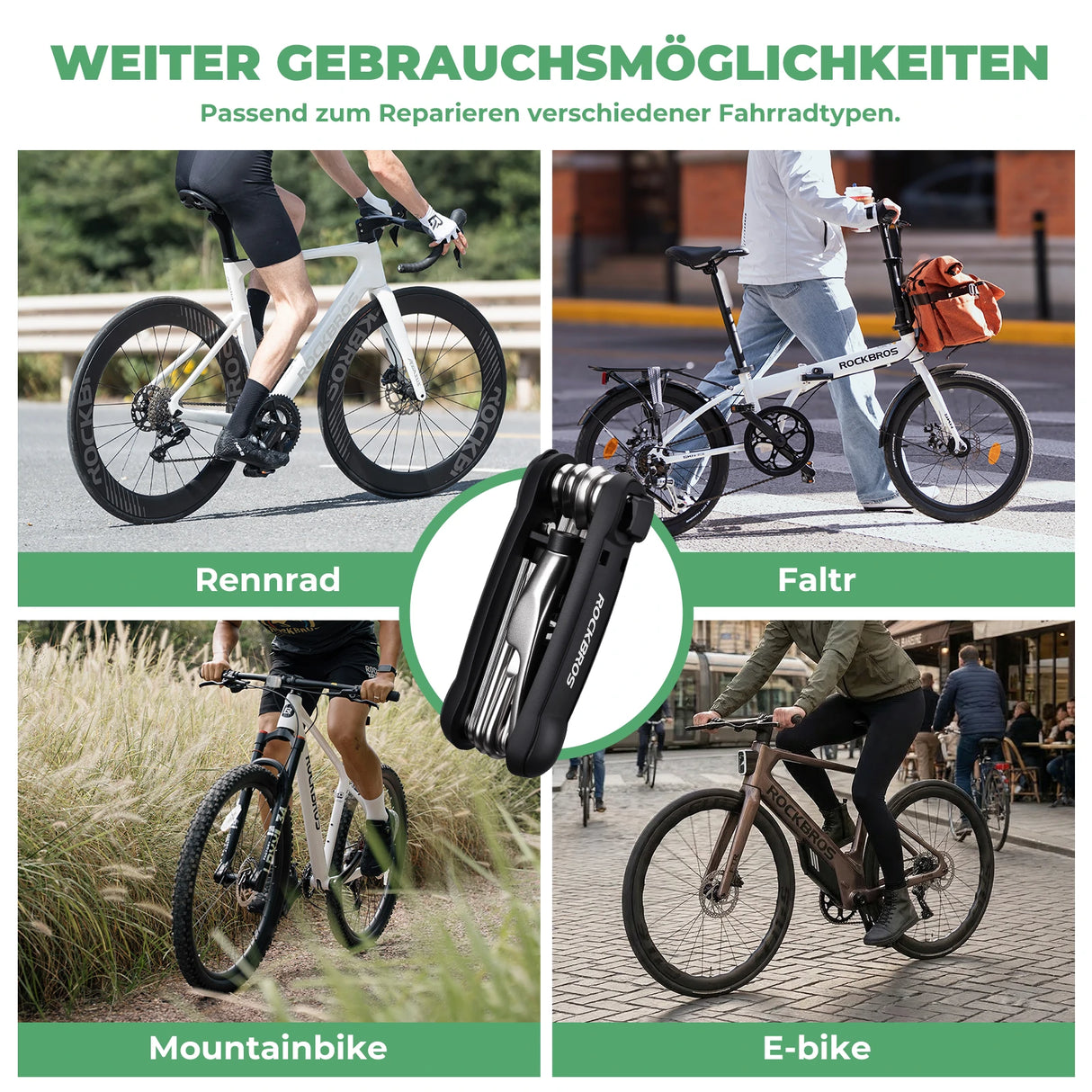 Fahrrad‑Multifunktionswerkzeug – 12‑in‑1‑Flick‑ & Reparaturset