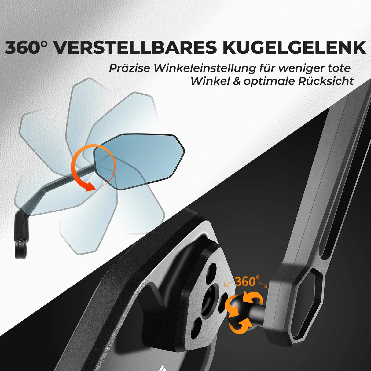 Fahrrad‑Rückspiegel – Für Lenker 20–23 mm