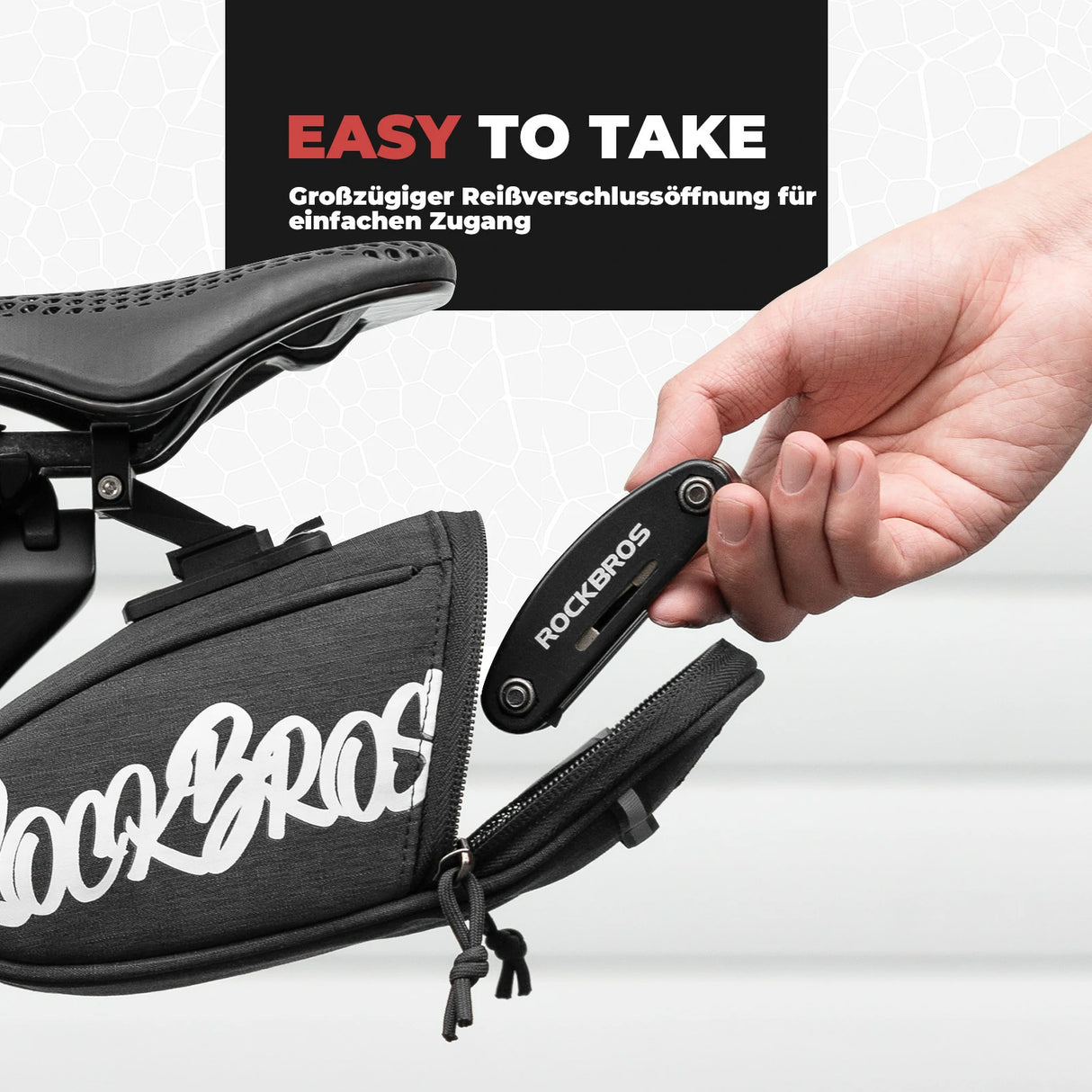 Fahrrad‑Satteltasche – Tragbare Satteltasche 0,8 L
