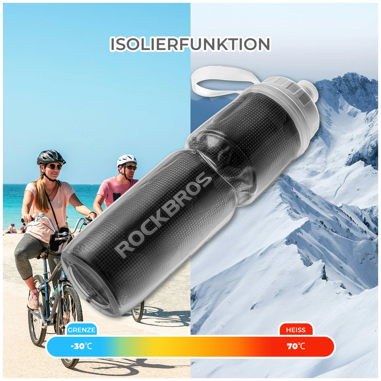Fahrrad‑Trinkflasche 670 ml – Auslaufsicher, BPA‑frei & robust