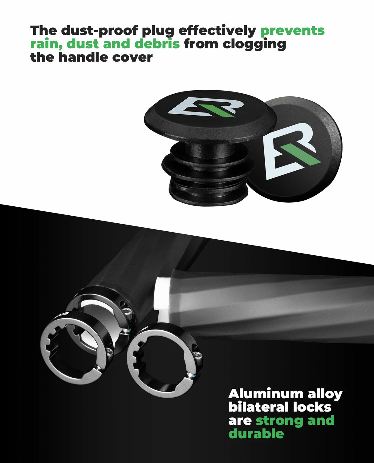 Fahrradgriffe 22 mm – Mit Alu‑Lock & Anti‑Rutsch‑TPE