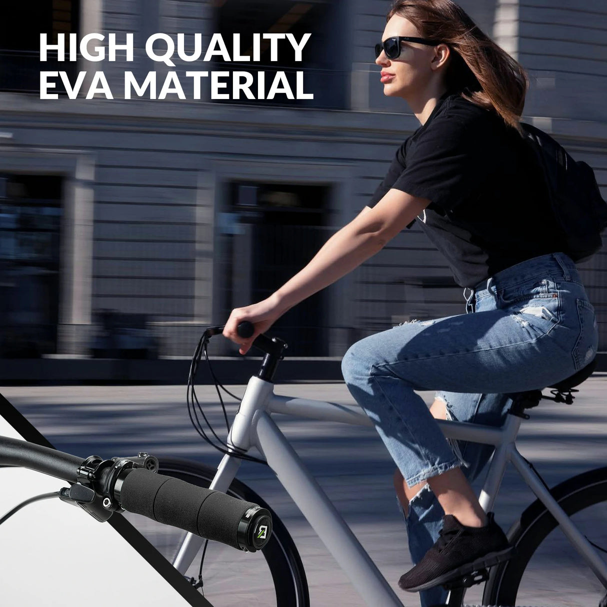 Fahrradgriffe – Rutschfeste EVA‑Schwammgriffe mit Aluminium, 22 mm
