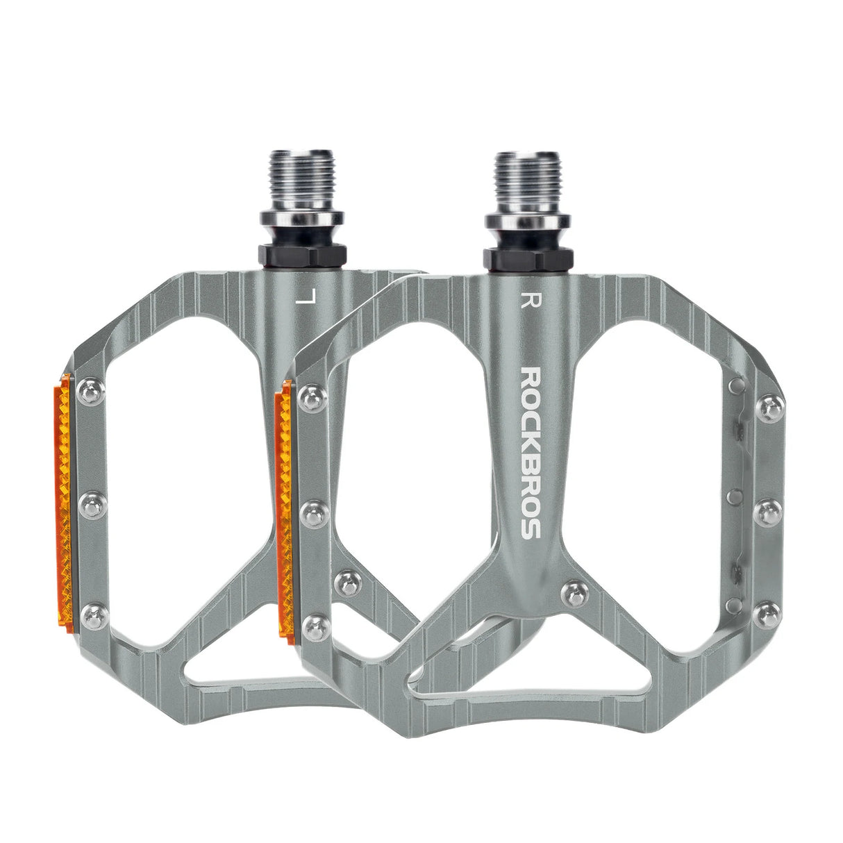 Fahrradpedale rutschfest – Aluminium Plattformpedale mit Reflektoren & Anti-Rutsch-Pins
