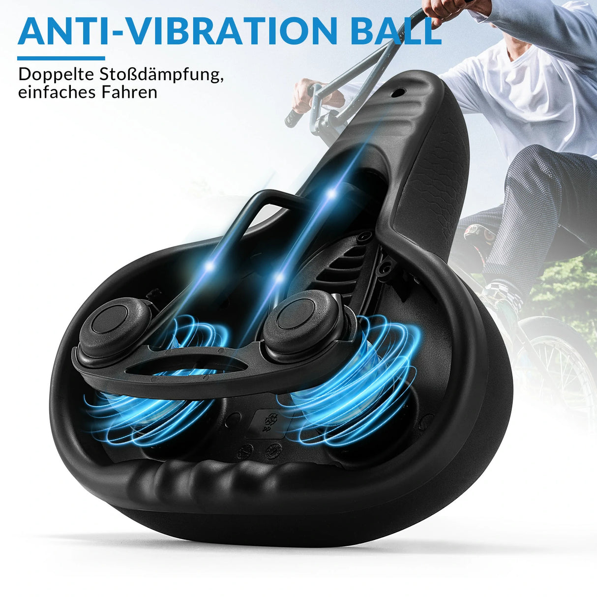 Fahrradsattel mit 5 cm Memory‑Foam – Atmungsaktiv, wasserdicht & 3 Typen