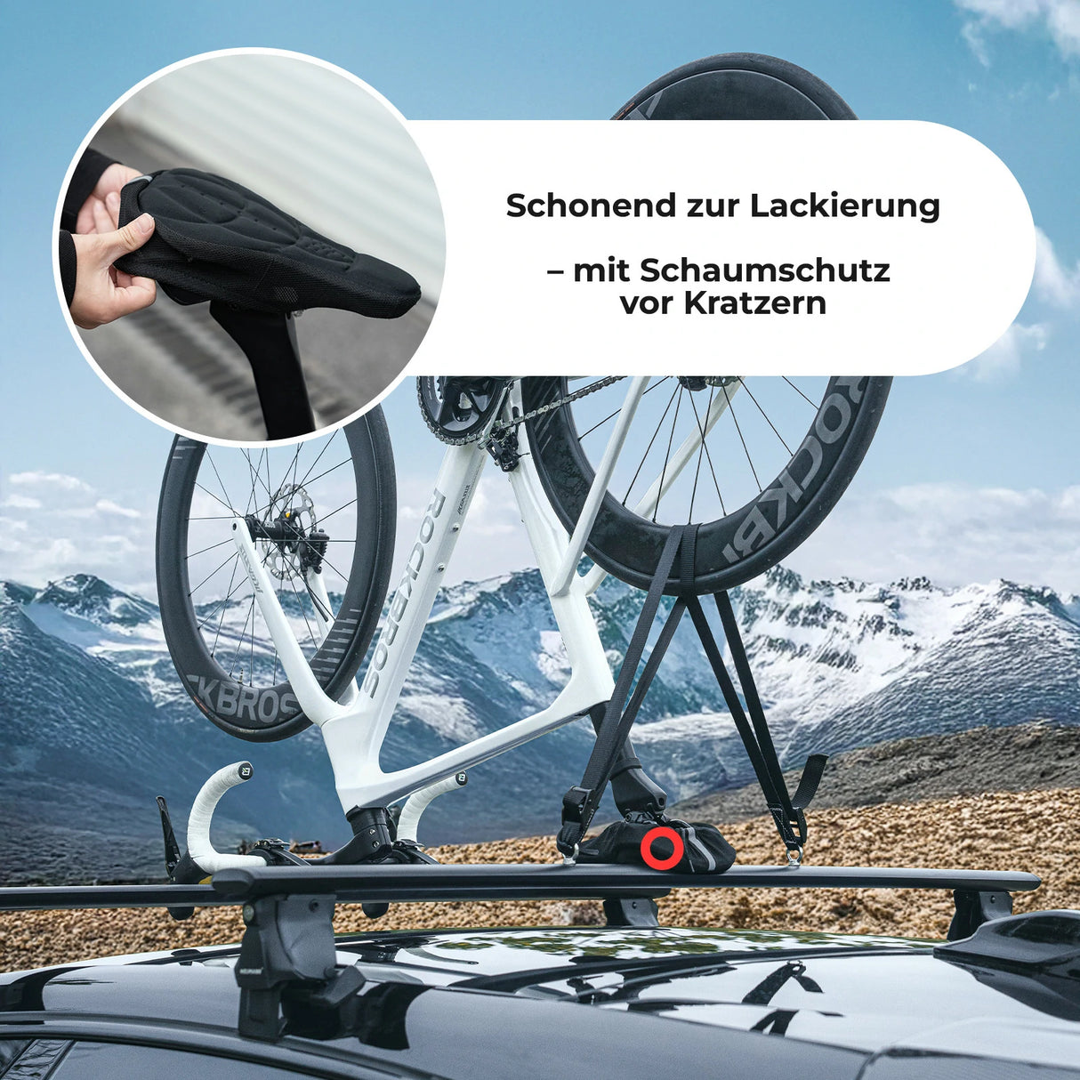 ROCKBROS Fahrradträger – Umgekehrte Dachträger‑Gabelhalterung