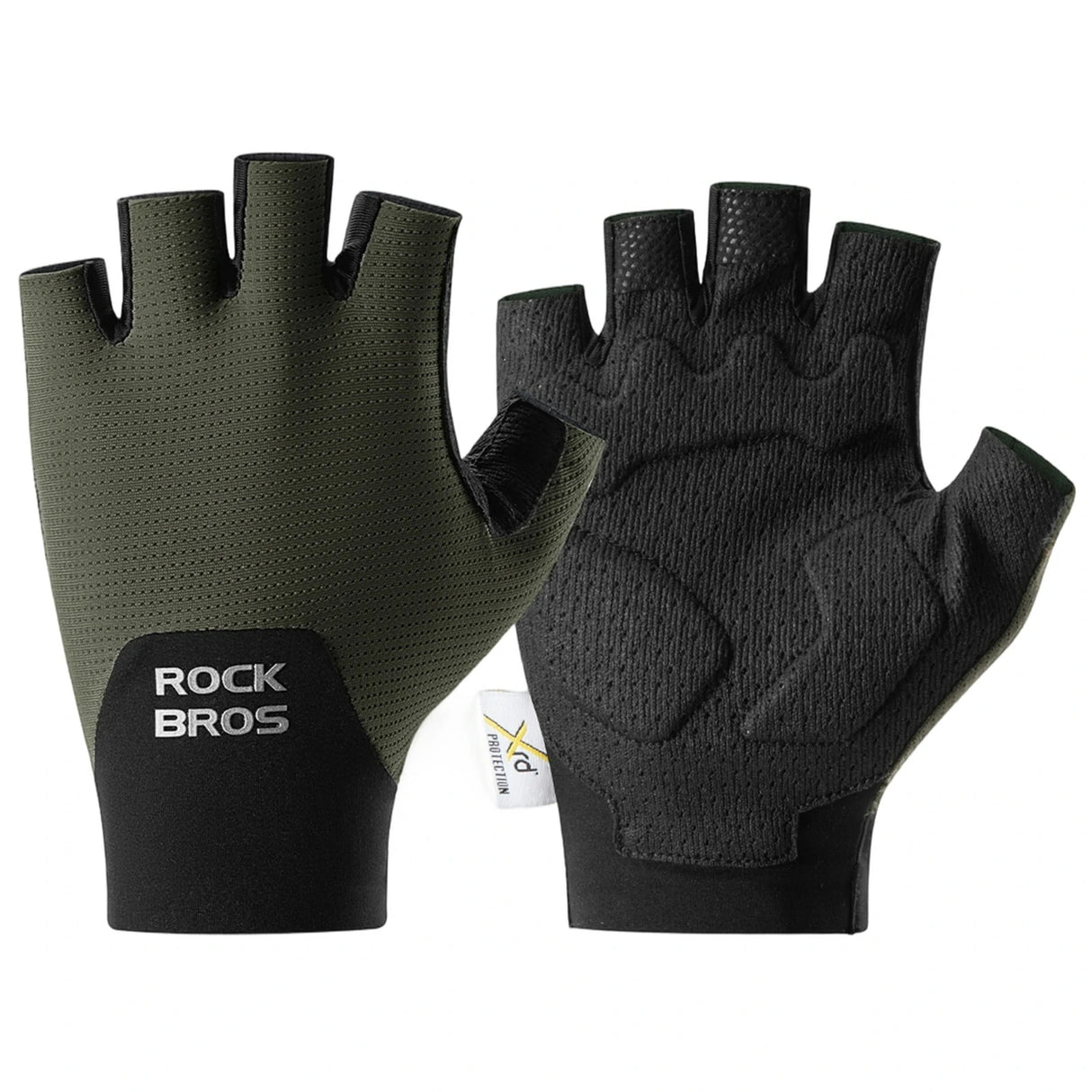 ROCKBROS Halbfinger Fahrradhandschuhe – Mit PORON XRD® Polster, Herren & Damen