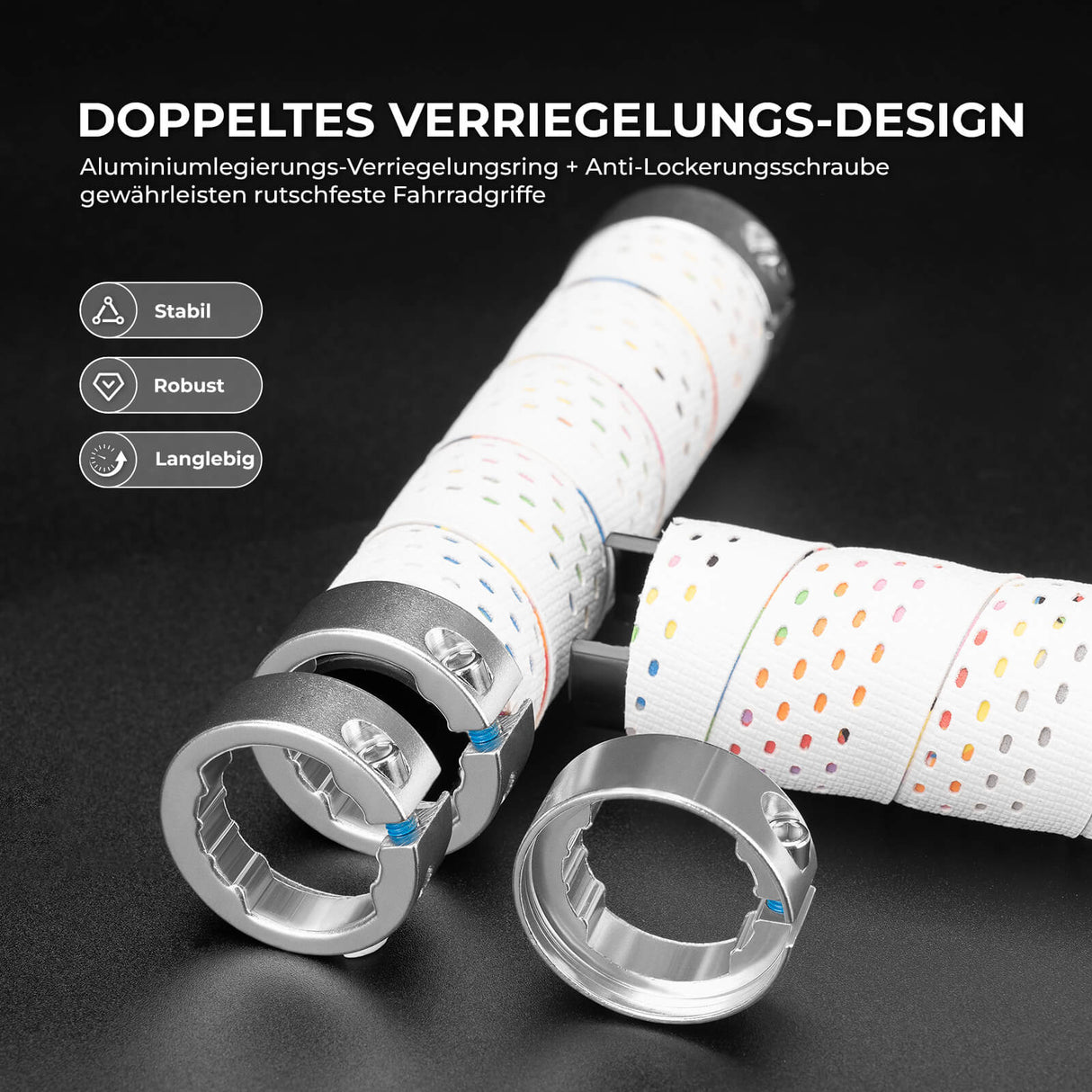 ROCKBROS Lenkergriffe – Doppelverschluss für 22 mm Lenker