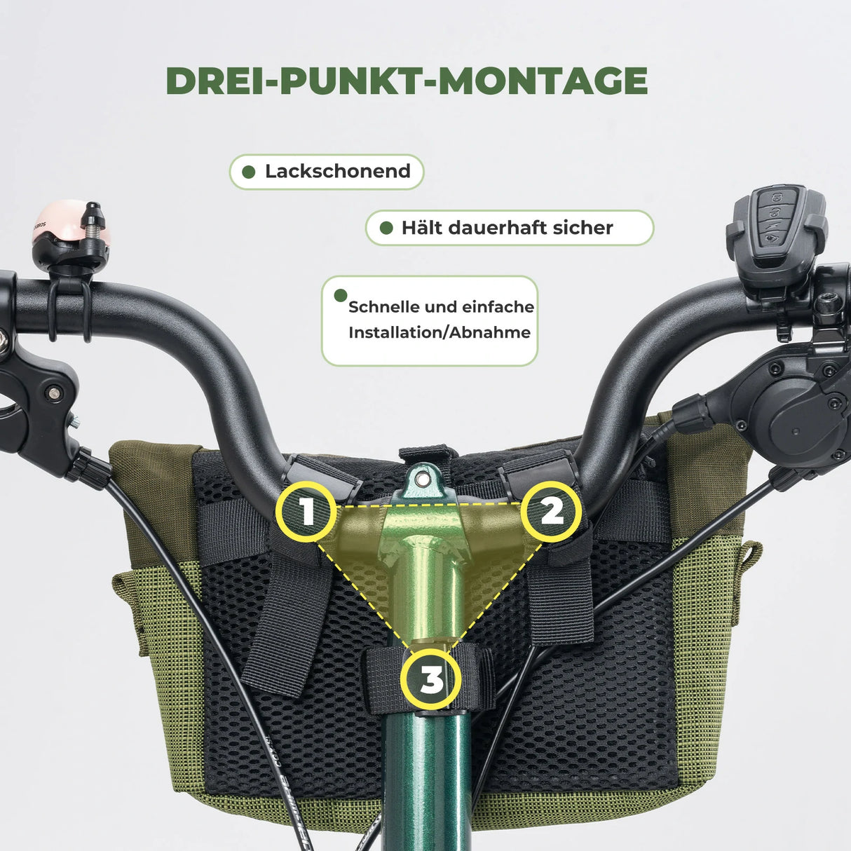 Lenkertasche für Flatbar & Brompton – 1,8-2,7 L (komprimierbar)