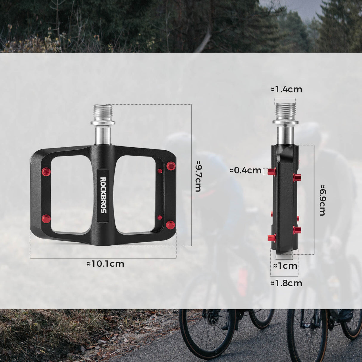 MTB & Rennrad Pedale – Ultraleicht Magnesium-Flachpedale, nur 171 g/Paar