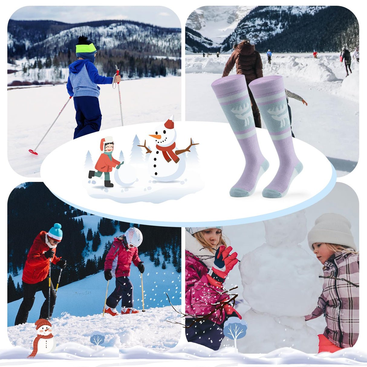 Qunature Jungen Skisocken – Kinder Thermosocken für winterlichen Spielspaß!