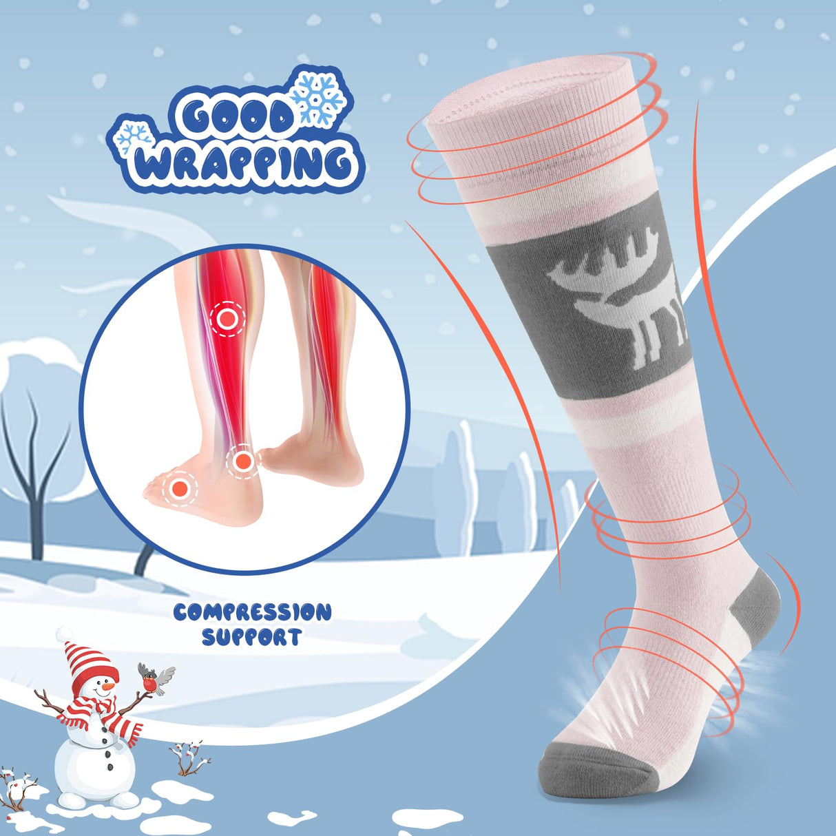 Qunature Jungen Skisocken – Kinder Thermosocken für winterlichen Spielspaß!