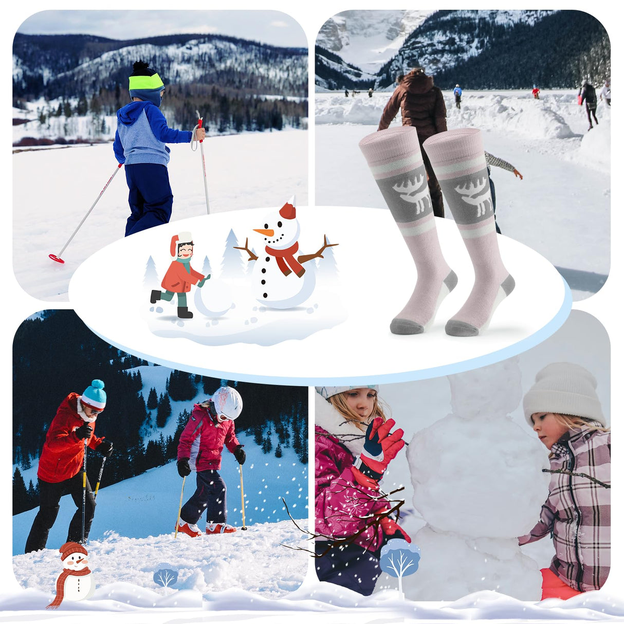 Qunature Jungen Skisocken – Kinder Thermosocken für winterlichen Spielspaß!