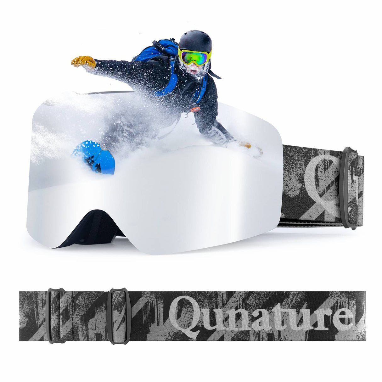 Qunature UV400 Antifog Rahmenlose Skibrille - ROCKBROS-EU