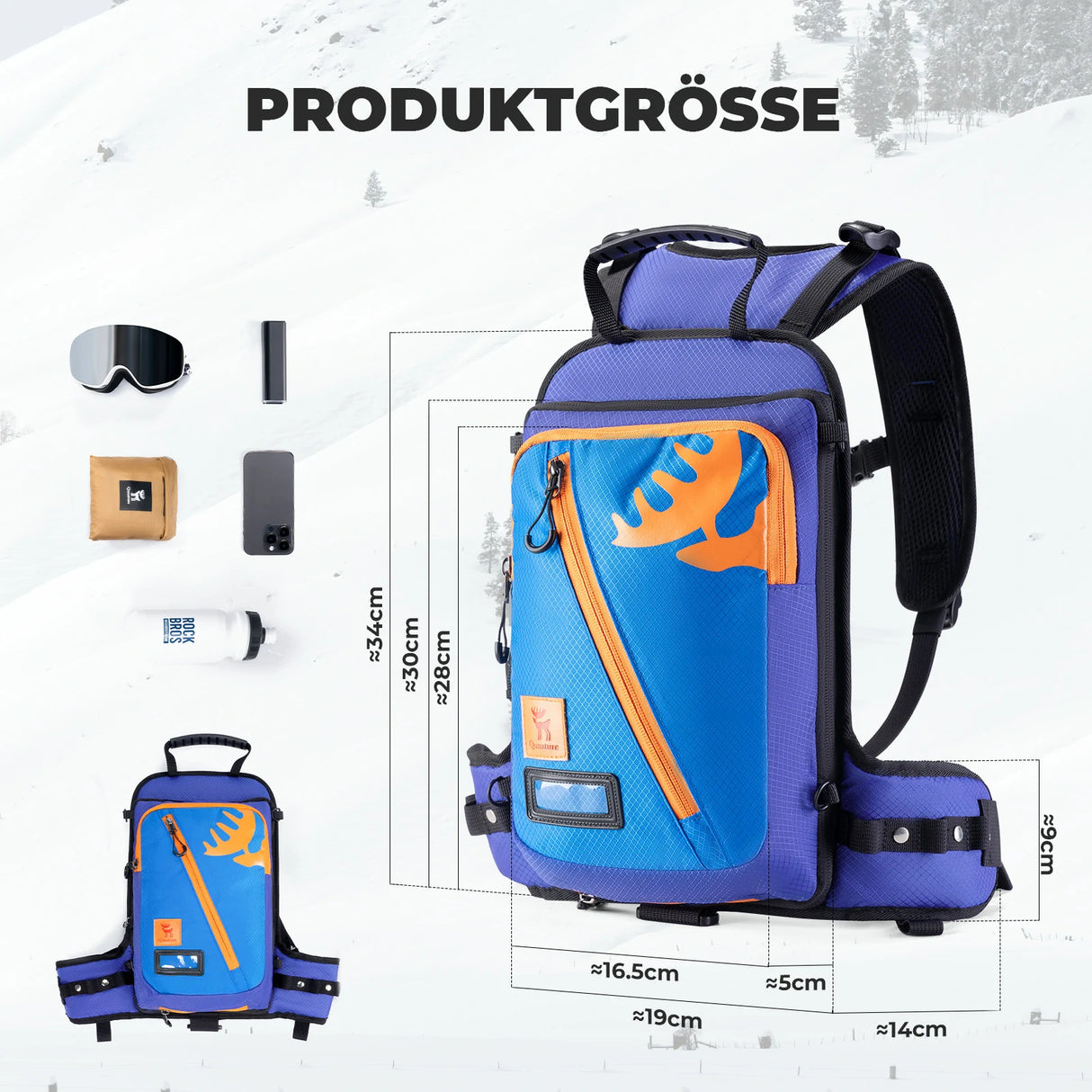Qunature Ski‑Trainingsrucksack – Snowboard‑Geschirr