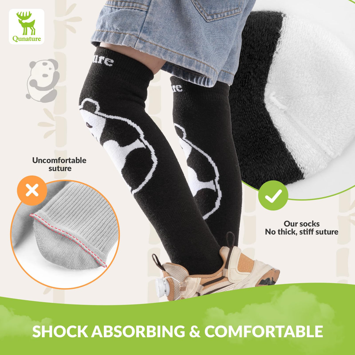 Qunature Kinder-Skisocken – Thermosocken für den Winter (1 Paar)