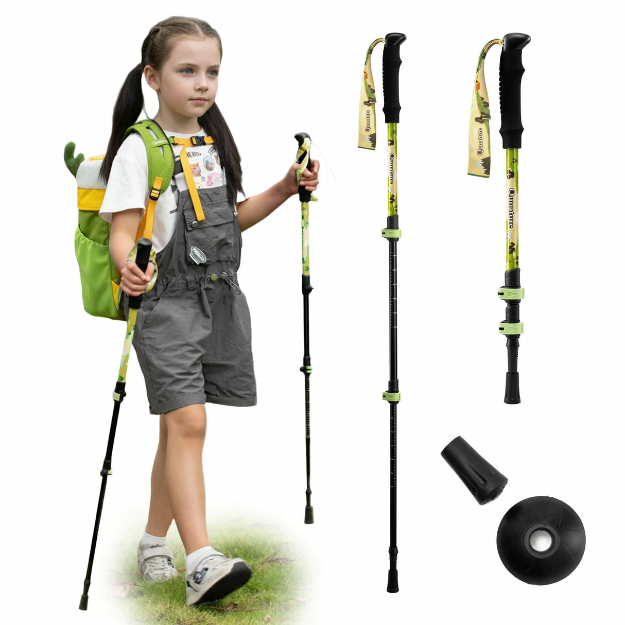 Qunature Kinder-Wanderstöcke – 51–100 cm verstellbar, Aluminium, 1 Stück