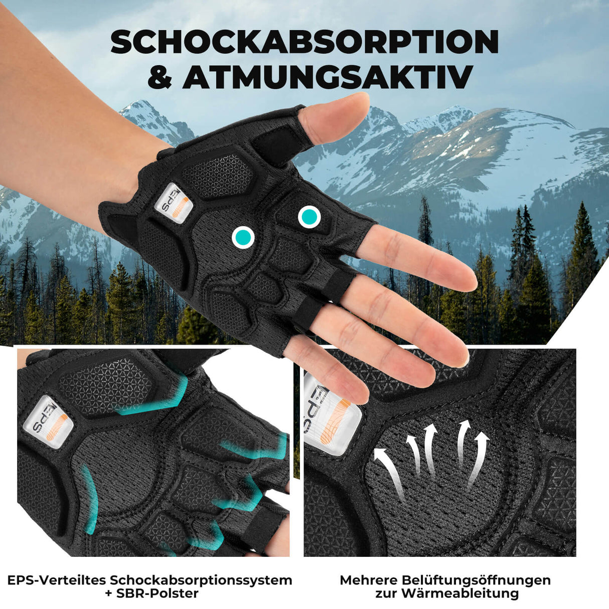 ROAD TO SKY Fahrradhandschuhe – Halbfinger mit Premium-Komfort!