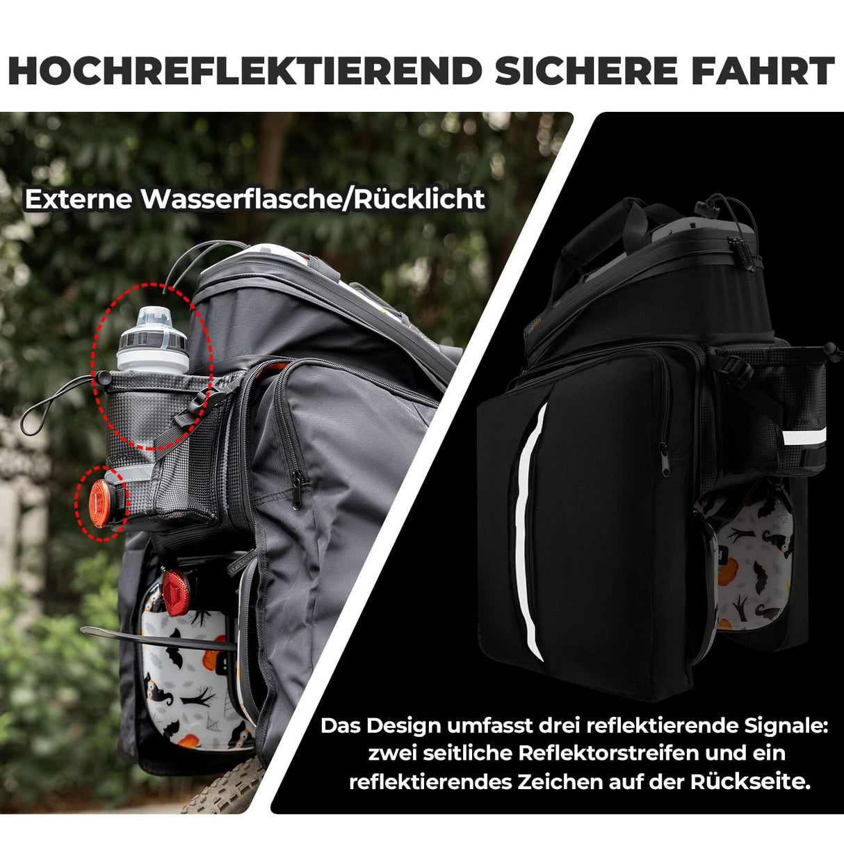 ROCKBROS Fahrrad-Gepäckträgertasche 17–35L – Dein Allrounder für jede Tour!