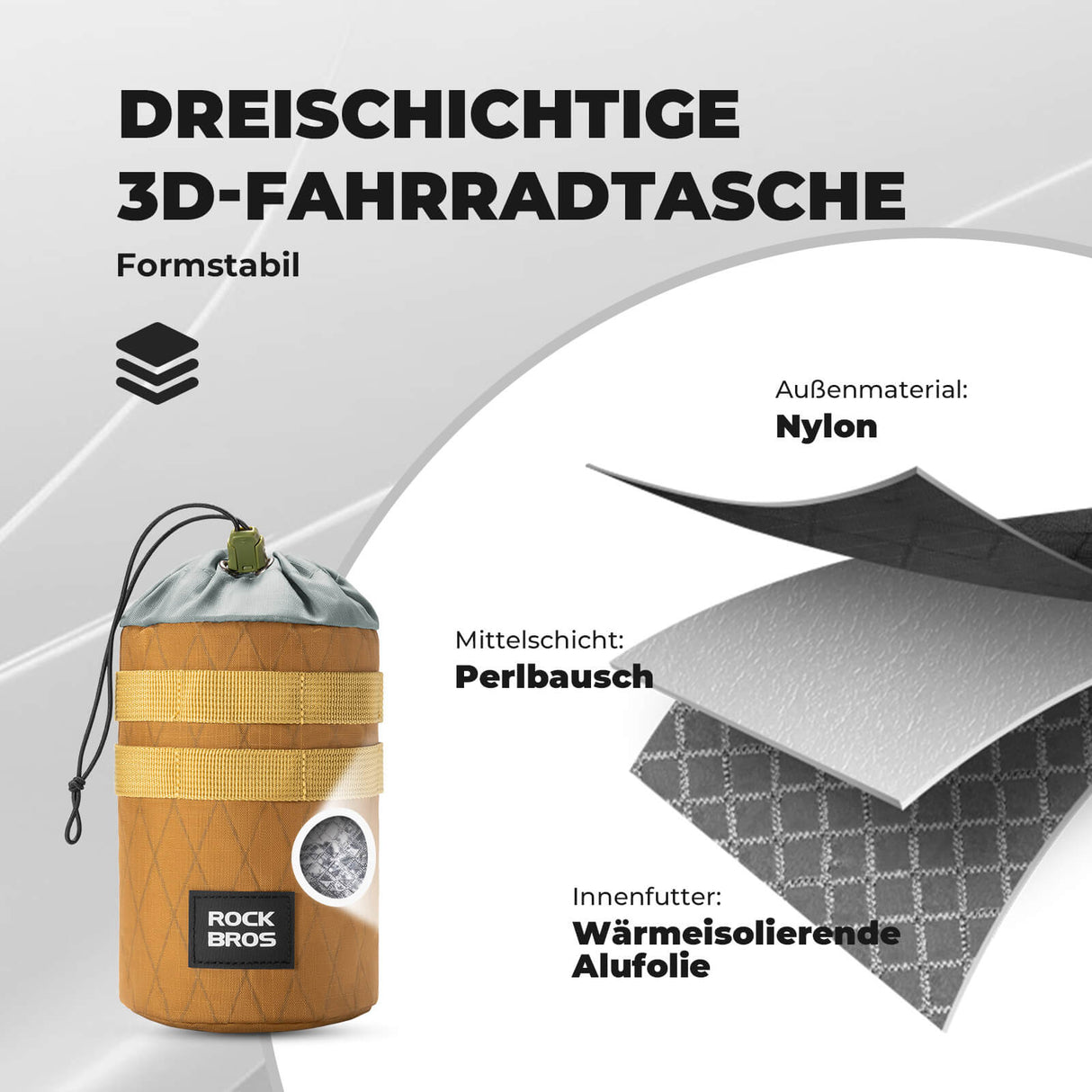 ROCKBROS Fahrrad Lenkertasche 1.2L – Praktisch & stabil für jede Tour!