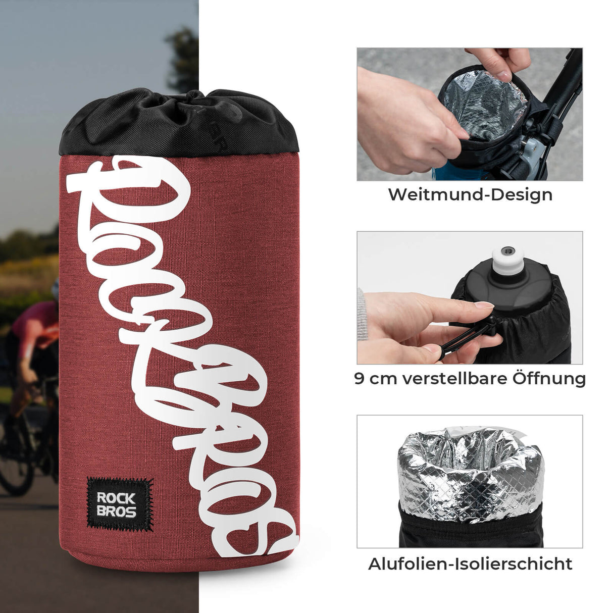 ROCKBROS Fahrrad Lenkertasche Mini 1L – Dein praktischer Begleiter für jede Fahrt!