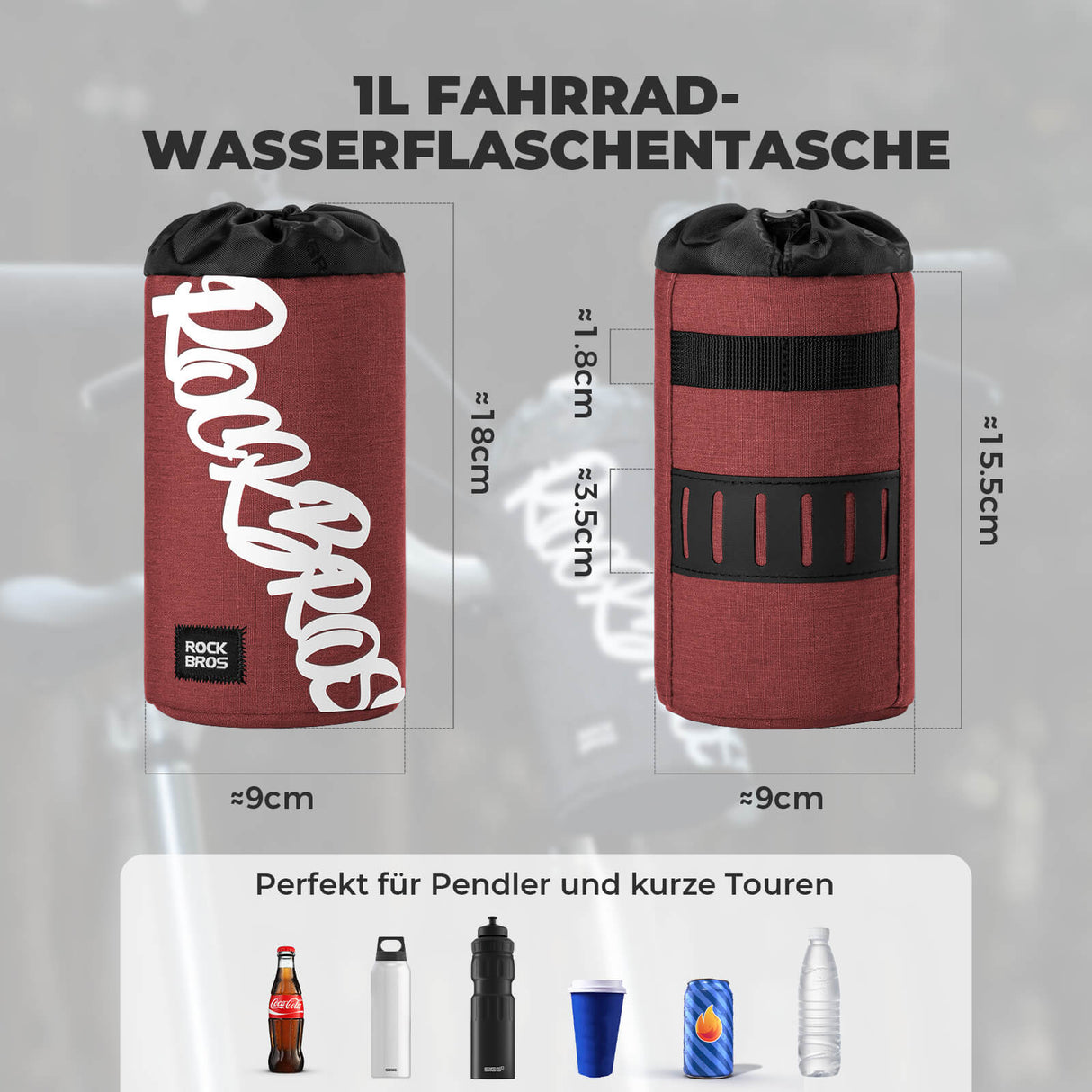 ROCKBROS Fahrrad Lenkertasche Mini 1L – Dein praktischer Begleiter für jede Fahrt!