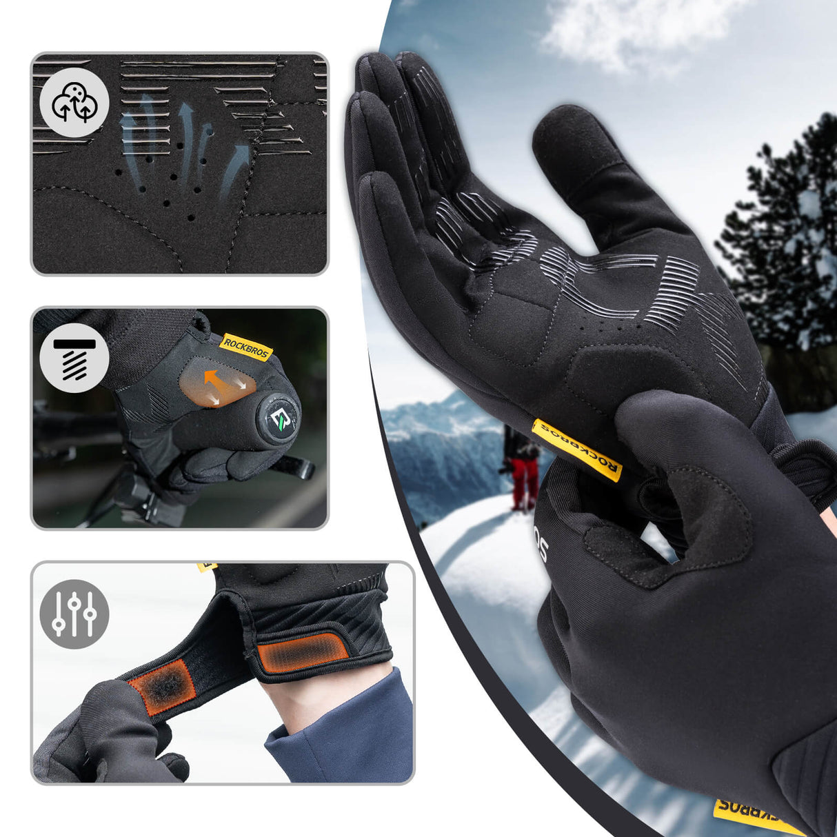 ROCKBROS Fahrradhandschuhe – Perfekter Grip & Touchscreen-Komfort!