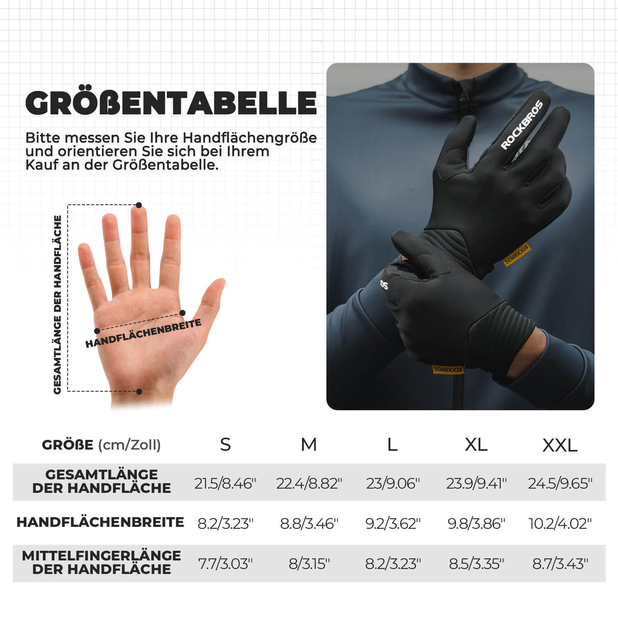 ROCKBROS Fahrradhandschuhe – Perfekter Grip & Touchscreen-Komfort!