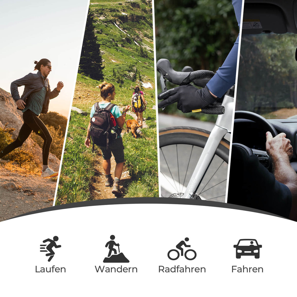 ROCKBROS Fahrradhandschuhe – Perfekter Grip & Touchscreen-Komfort!