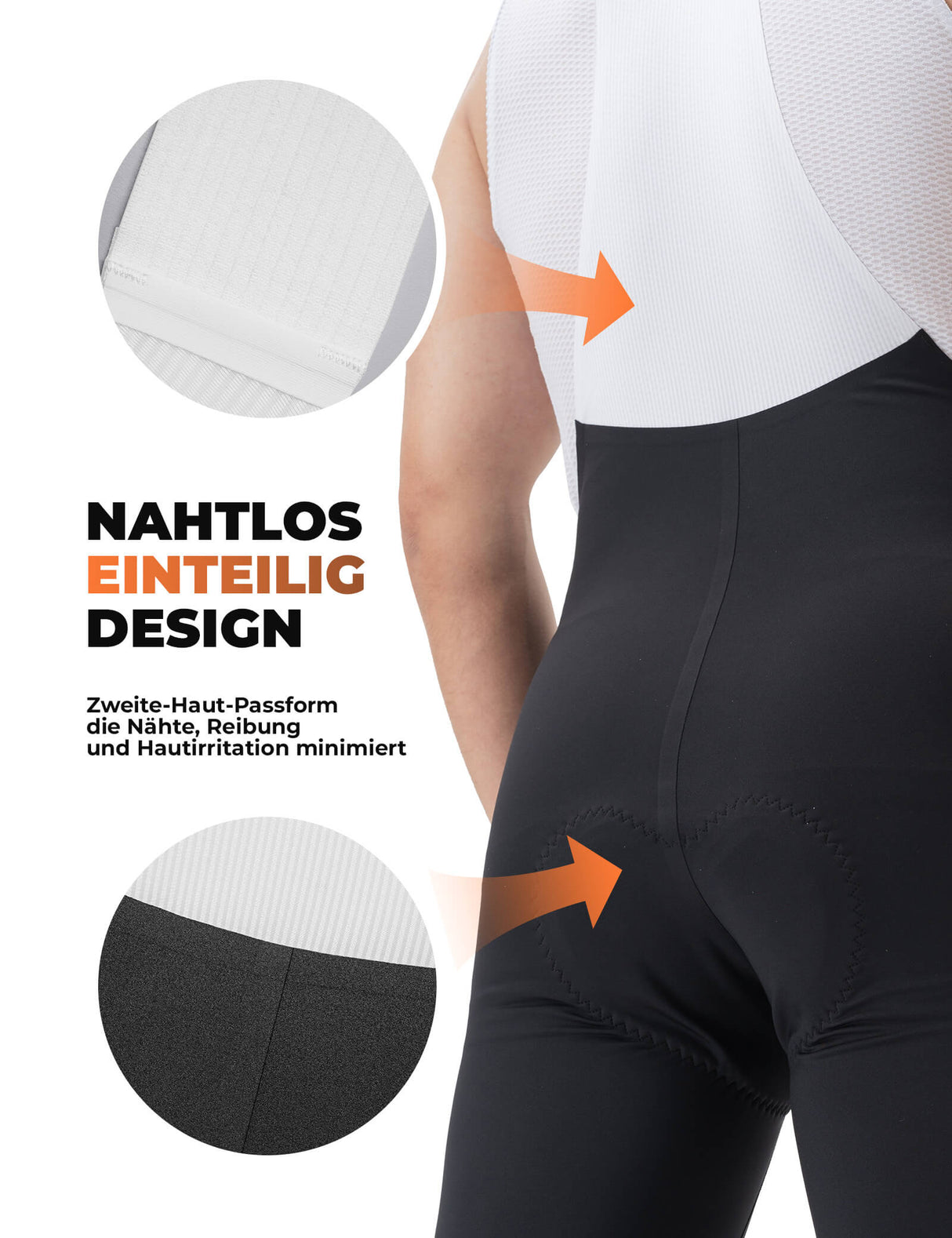 ROCKBROS Herren Fahrrad Trägerhose – Lang & Gepolstert für maximalen Komfort!