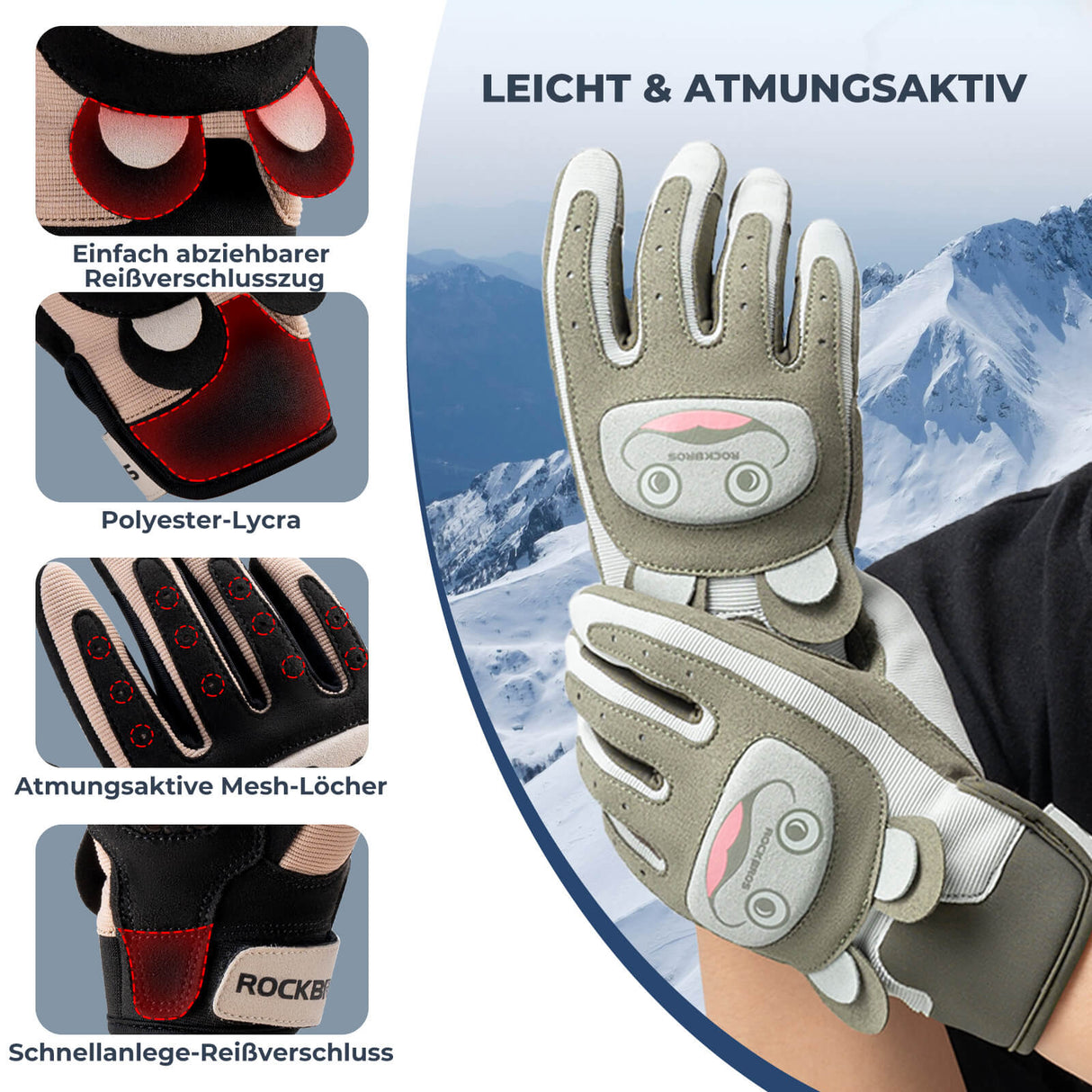 ROCKBROS Kinder Fahrradhandschuhe – Sicher & stylisch für kleine Abenteurer!