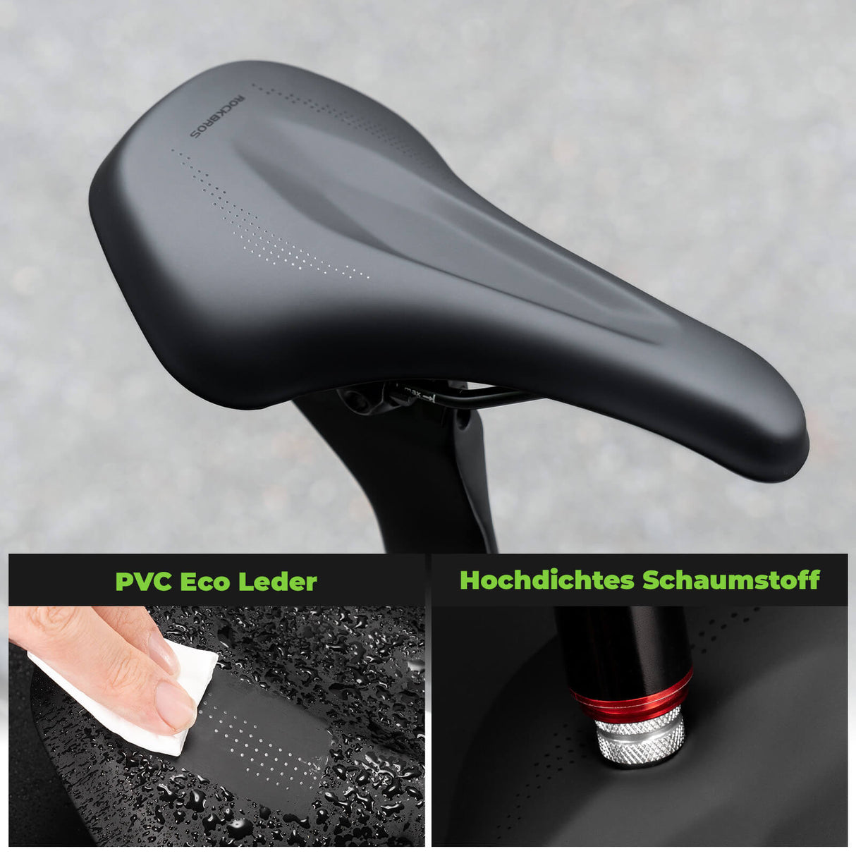 ROCKBROS Leichter Fahrradsattel mit Atmungsaktivität - Für MTB, Rennrad, Gravelbike - ROCKBROS-EU