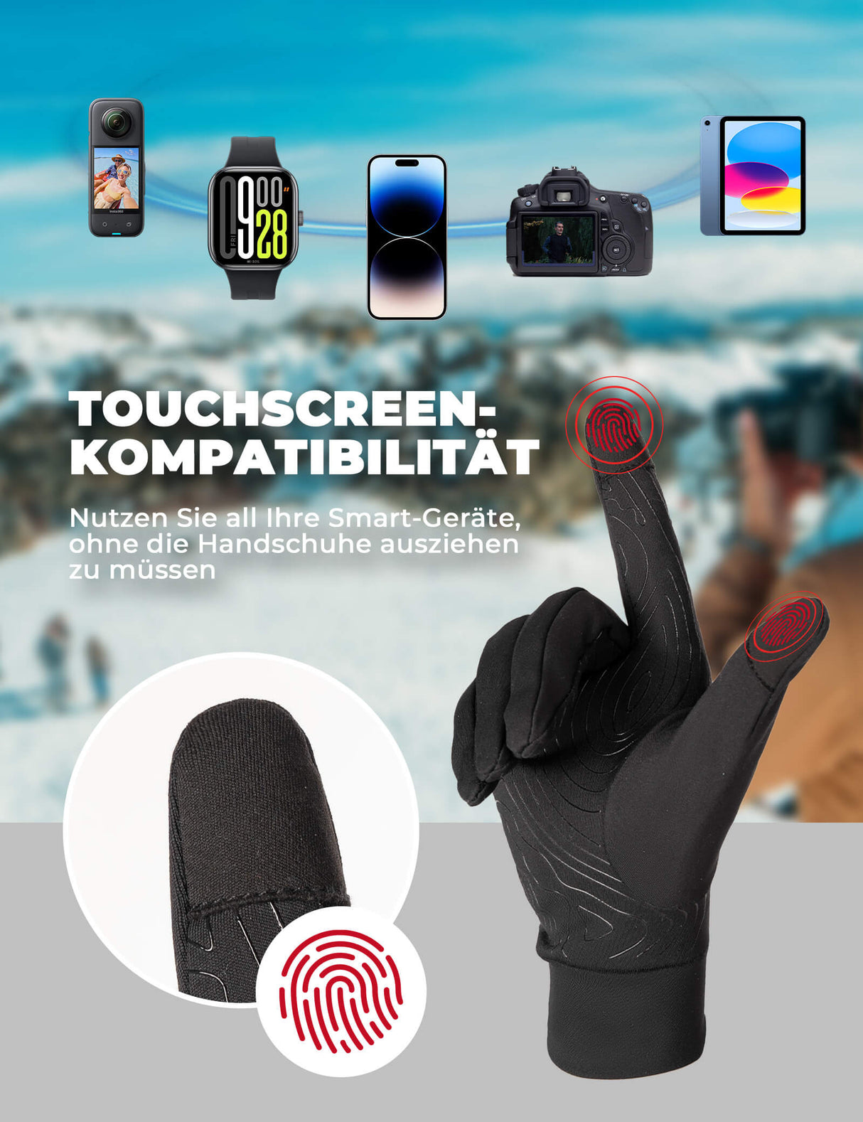ROCKBROS Winter-Fahrradhandschuhe – Warm, sicher & griffsicher!