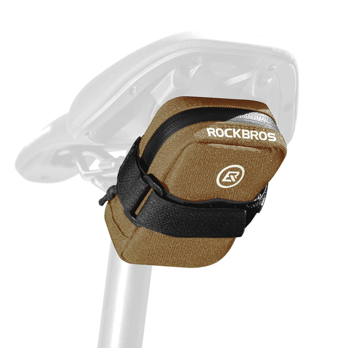ROCKBROS Fahrrad Satteltasche Kompakte Aufbewahrungstasche Rennrad MTB-Braun