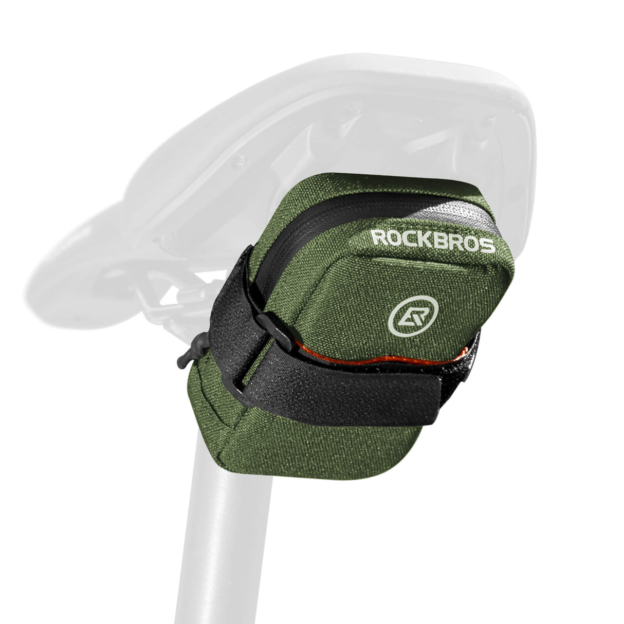 ROCKBROS Fahrrad Satteltasche Kompakte Aufbewahrungstasche Rennrad MTB-Militärgrün