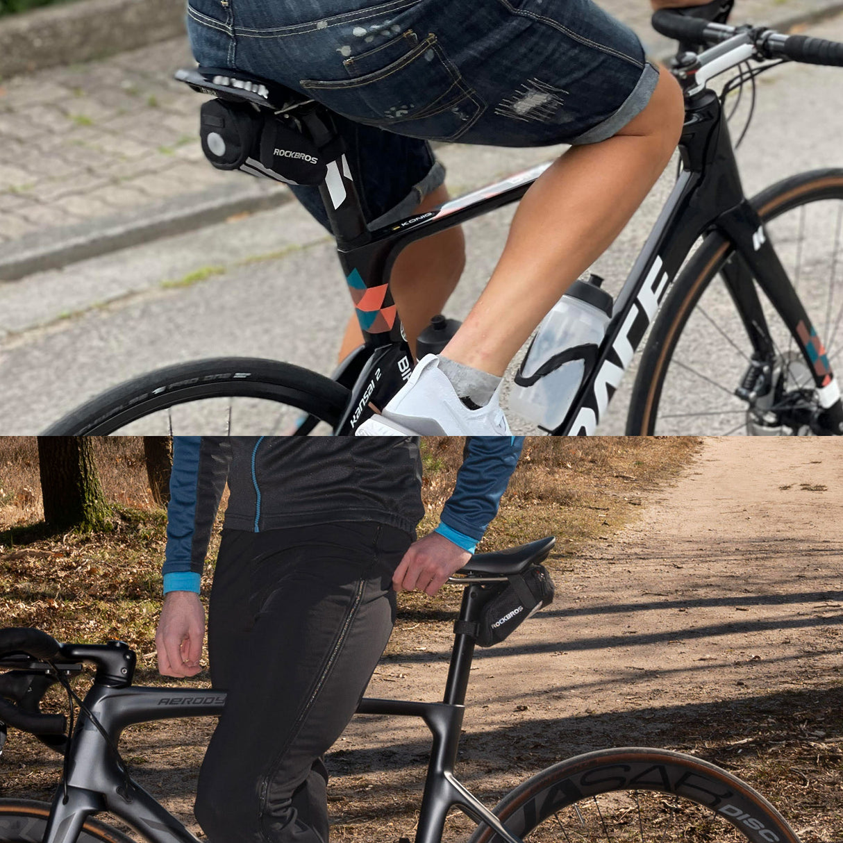 ROCKBROS Fahrrad Satteltasche für MTB/Rennrad/Faltrad Mini Portable