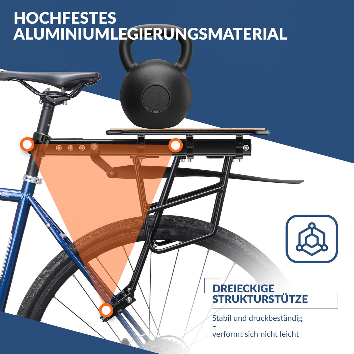 Fahrradgepäckträger mit Schutzblech Montage ohne Bohren 26-29 Zoll - ROCKBROS-EU