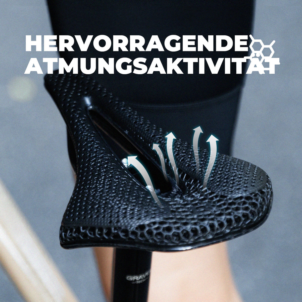 ROCKBROS Fahrradsattel 3D-gedruckter Carbon Fahrradsitz Ergonomisch Leicht