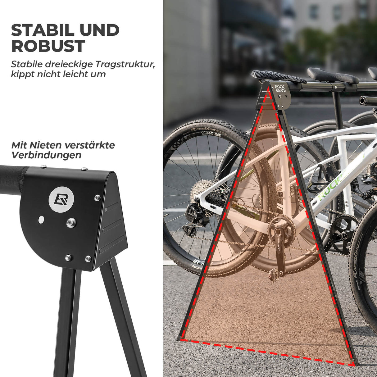 ROCKBROS Fahrradständer Aufhängebügel Faltbar Rostfrei Tragfähig bis 80-120 kg