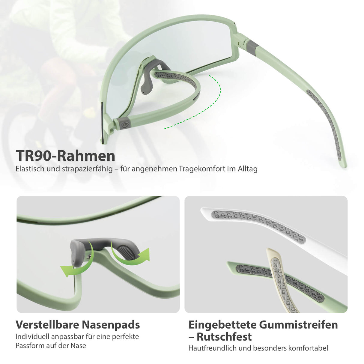 ROCKBROS Sonnenbrille UV400 Schutz HerrenDamen