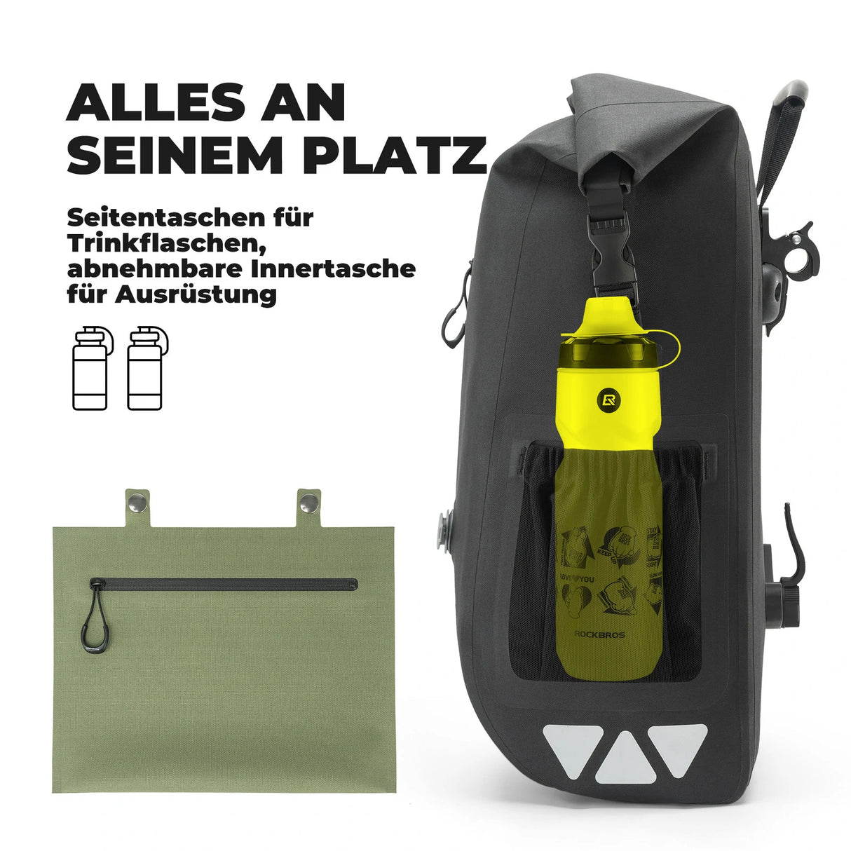 ROAD TO SKY Gepäckträgertasche – Wasserdichte Fahrradtasche
